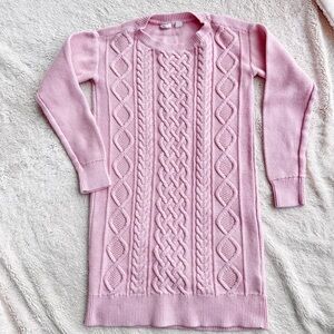 GAP Kids Light Pink Cable Knit Sweater Dress